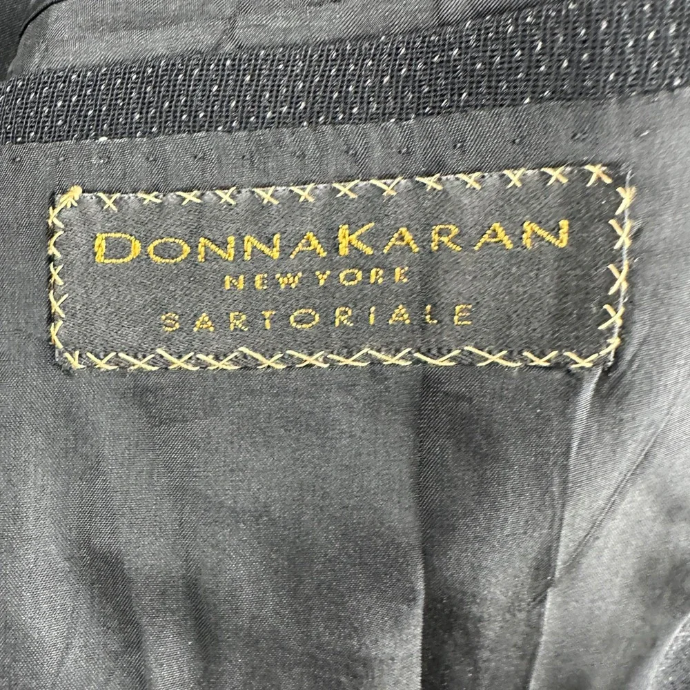 Donna Karan Blazer Mens 42 Black Sartoriale Wool Rayon Made in Italy‎ Sport Coat